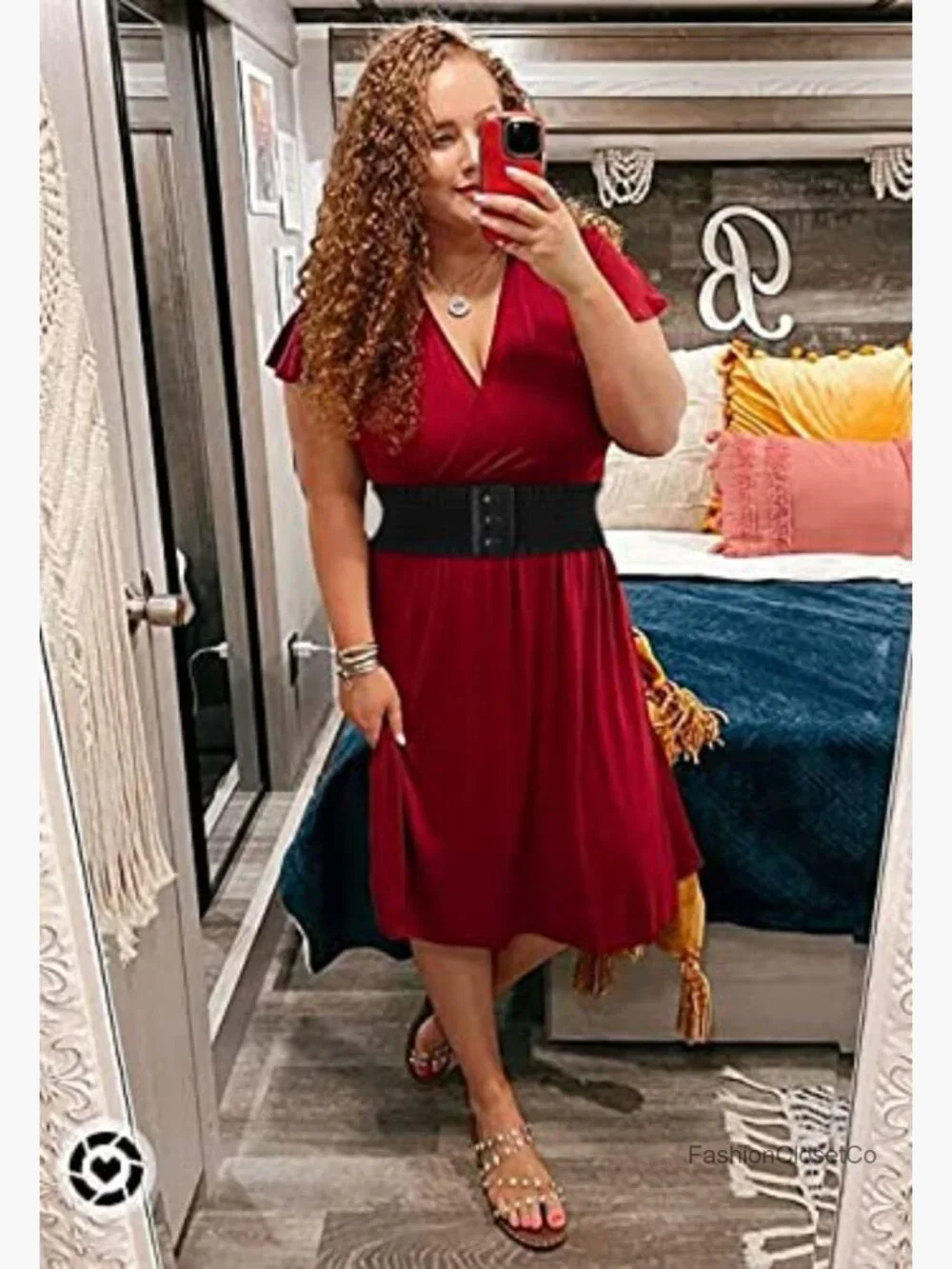 Wide Stretchy Elastic Snap-Button Corset Belt for Women Waist
